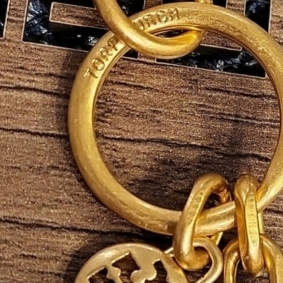 Tory Burch Gold and Cream Key Holder Or Charm - Picture 6 of 7